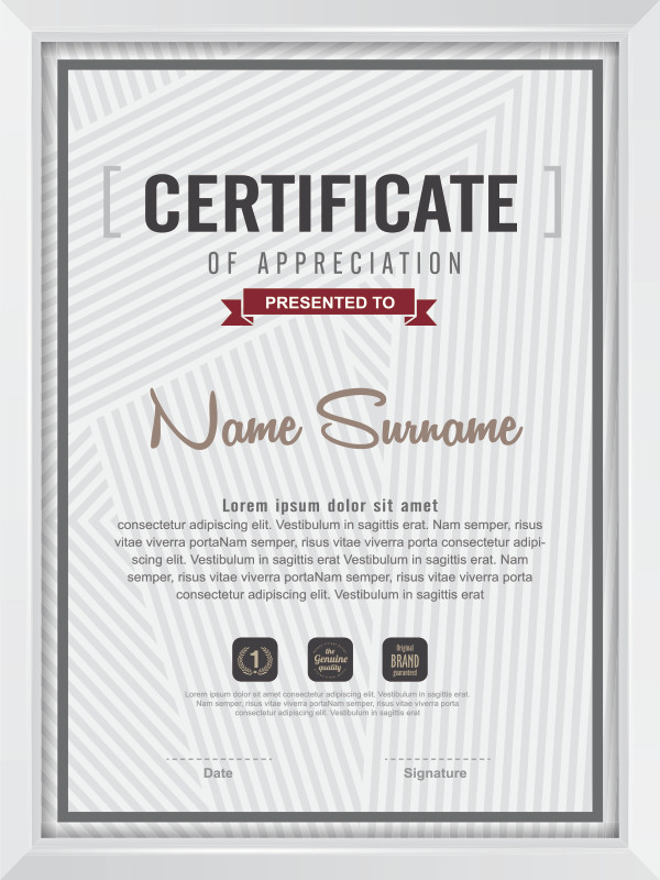 certificate of honor